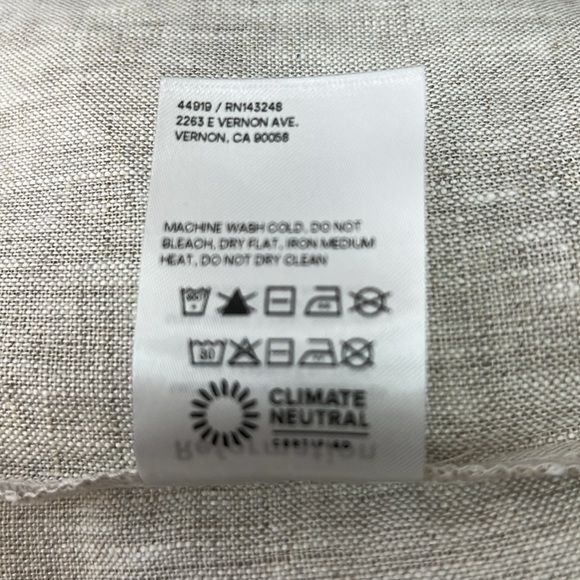 NWT Reformation Edina 100% Linen Dress Sz 8 Oatmeal Color Vacation Cruise Resort - Picture 12 of 12